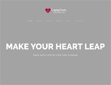 Tablet Screenshot of leapingheartschocolate.com